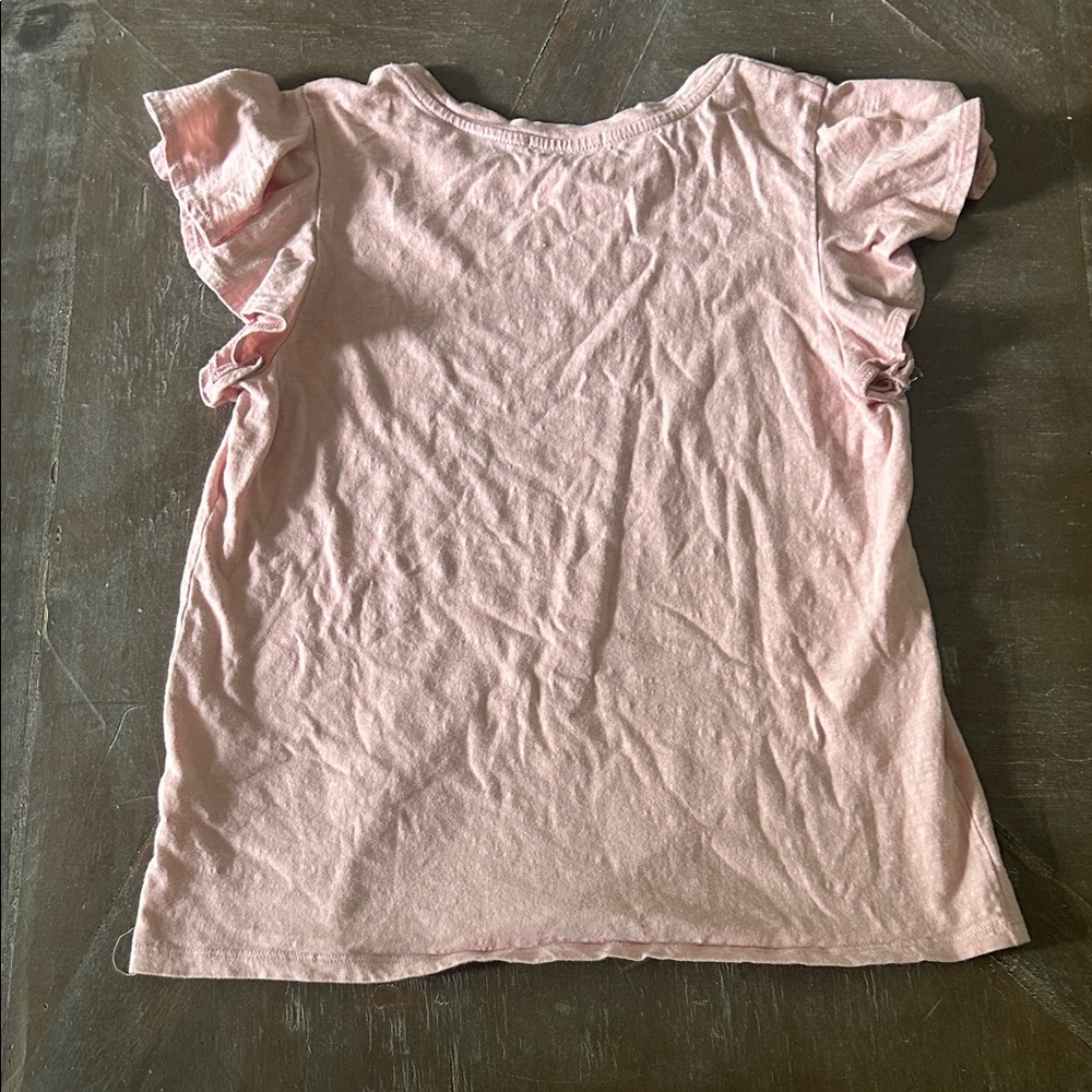 Altar'd State Light Pink Ruffle Sleeve Tee - Picture 2 of 6
